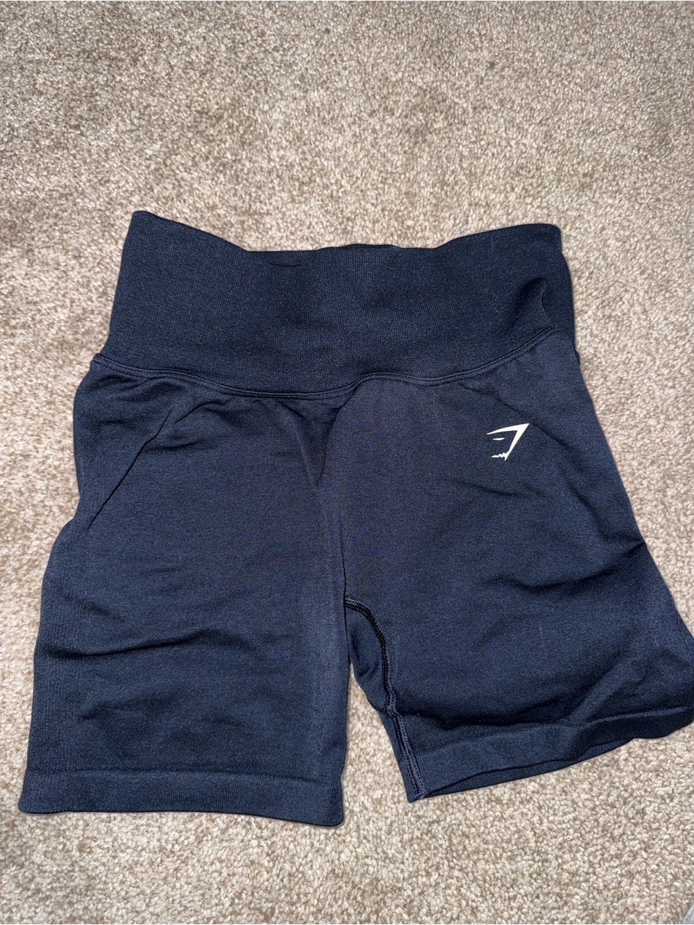 Gymshark Navy Blue High-Rise Women's Shorts